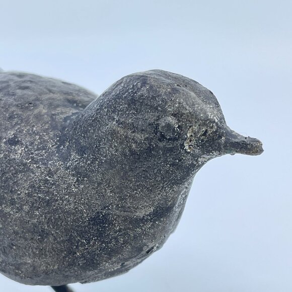 cast iron bird figurine pair with bronze patina rustic - Picture 6 of 11